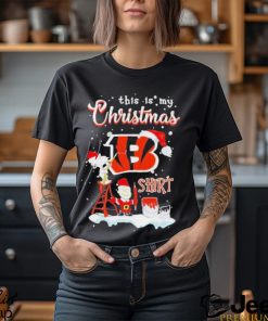 Snoopy and Charlie Brown NFL Cincinnati Bengals This Is My Christmas T Shirt