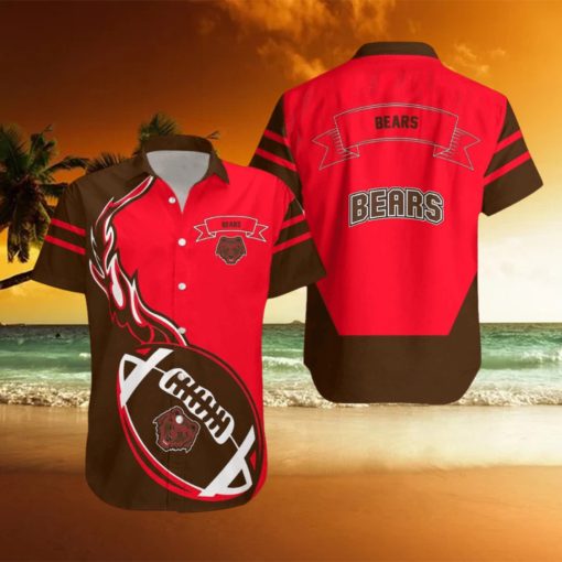 Brown Bears 3D Hawaiian Shirt Flame Ball NCAA Men And Women Gift For Fans