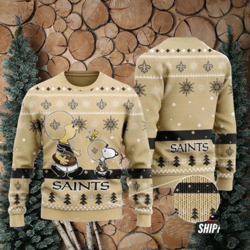 New Orleans Saints Charlie Brown Peanuts Snoopy Ugly Christmas Sweaters
