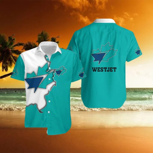 westjet Logo Souvenir All Over Print Hawaiian Shirt Tropical Aloha For Mens Tropical Summer