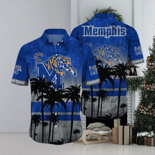 Memphis Tigers Logo Coconut Tropical Hawaiian Shirt Beach Gift For Fans
