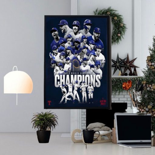 Congrats Texas Rangers Are 2023 World Series Champions MLB Home Decor Poster Canvas