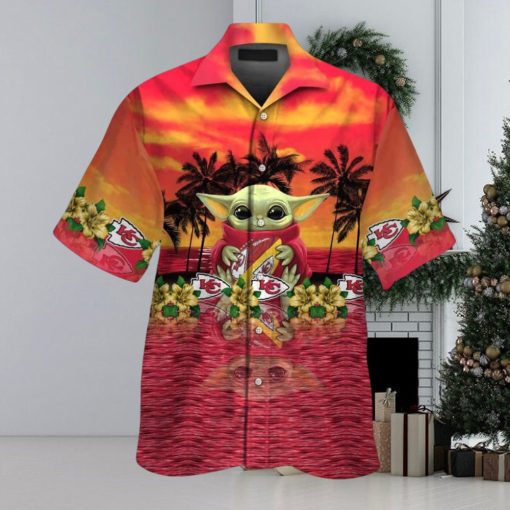Baby Yoda Star Wars Kansas City Chiefs Hawaiian Shirt Best Beach Gift