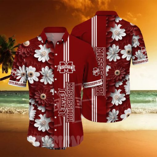 Mississippi State Bulldogs NCAA Floral Full Print Classic Hawaiian Shirt