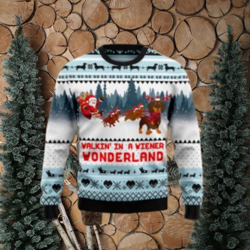Walkin‘ In A Weiner Wonderland Ugly Christmas Sweater New For Men And Women Gift Holidays Christmas