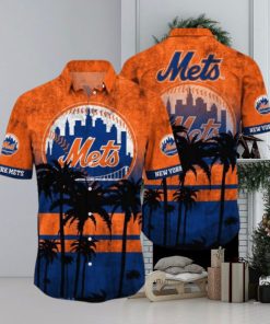 New York Mets MLB Logo Coconut Tropical Hawaiian Shirt Beach Gift For Fans