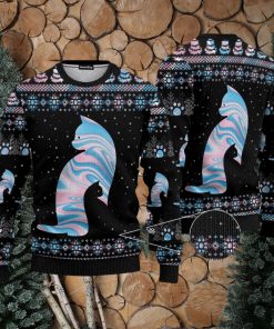 Cat Hologram Ugly Christmas 3D Sweater Gift For Men And Women