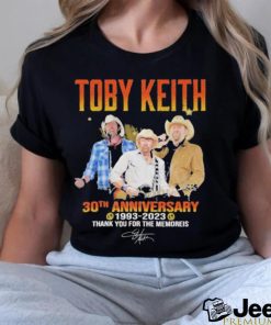 Toby Keith 30th Anniversary 1993 2023 Thank You For The Memories signature Shirt