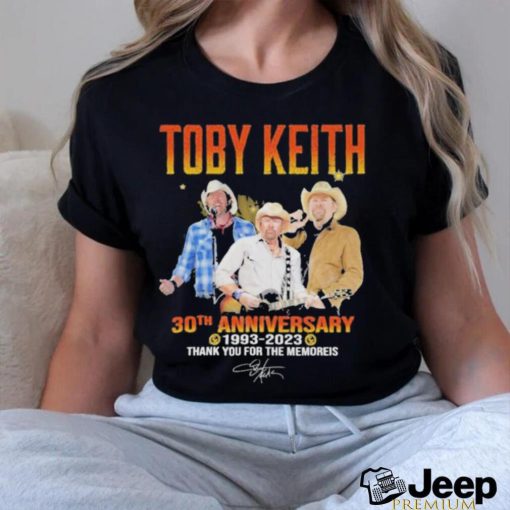 Toby Keith 30th Anniversary 1993 2023 Thank You For The Memories signature Shirt