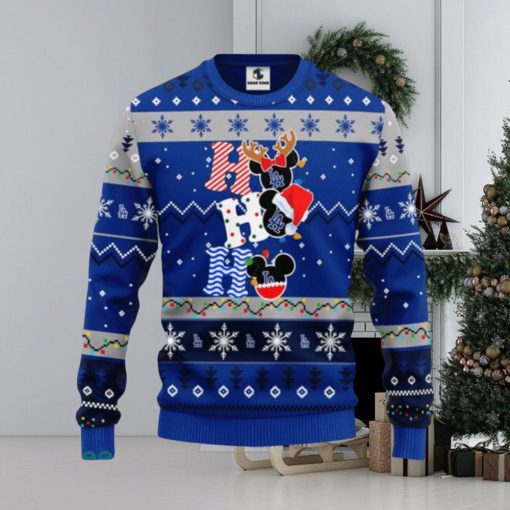 Los Angeles Dodgers MLB Team HoHoHo Mickey Funny Xmas Christmas Gift Men And Women Ugly Christmas Sweater