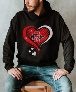 ⁄ San Diego State Aztecs basketball Love Heart diamond 2023 NCAA hoodie shirt