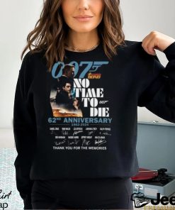 007 James Bond No Time To Die 62nd Anniversary 1962 2024 Thank You For The Memories T Shirt