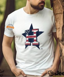 Houston Astros H logo star x Flag of the United States shirt