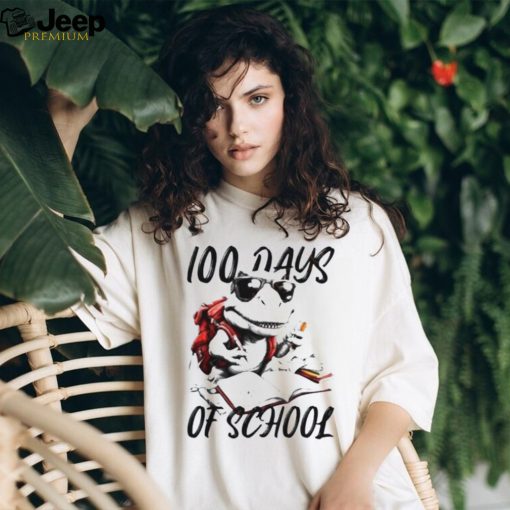 100 Days Of School T Rex With Glasses Shirt