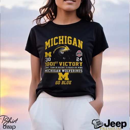 1001st Victory First Team In History To Reach 1001 Wins Michigan Wolverines Go Blue T Shirt