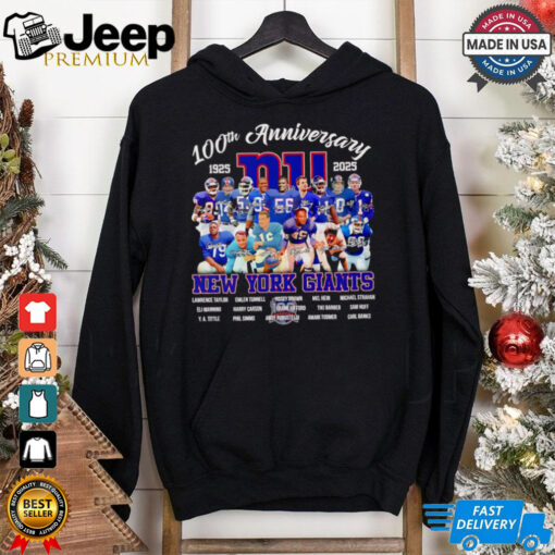 100th anniversary 1925 2025 New York Giants Legend players shirt