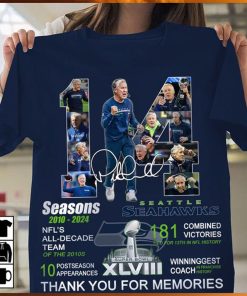 14 seasons 2010 2024 seattle seahawks thank you for the memories shirt