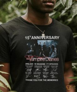 15th Anniversary The Vampire Diaries 2009 2024 08 Seasons 171 Episodes Thank You For The Memories T Shirt