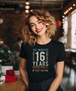 16Th Birthday 16 Years Old Vintage Retro 192 Months Men's T shirt