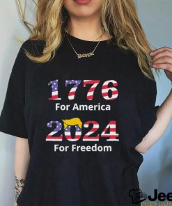 1776 for america 2024 for freedom American flag shirt