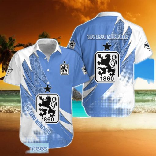 1860 Munich Team Logo 3D Hawaiian Shirt For Fans