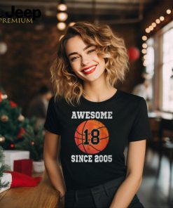 18Th Birthday Basketball Lover 18 Years Old Vintage Sports T Shirt