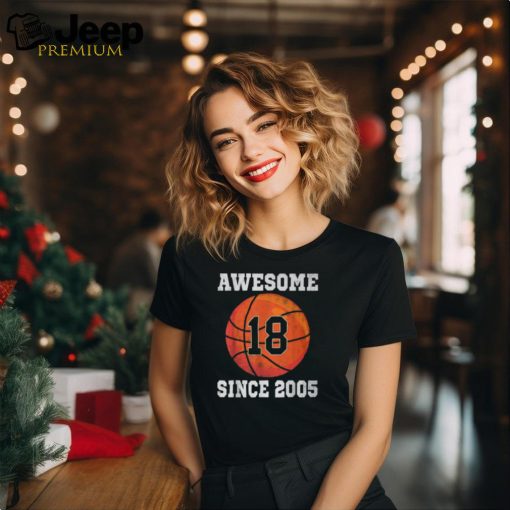 18Th Birthday Basketball Lover 18 Years Old Vintage Sports T Shirt