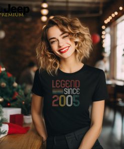 18Th Birthday Legend Since 2005 18 Years Old Vintage T Shirt