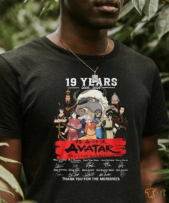 19 Years 2005 – 2024 Avatar The Last Airbender Thank You For The Memories T Shirt