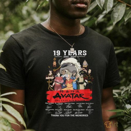 19 Years 2005 – 2024 Avatar The Last Airbender Thank You For The Memories T Shirt