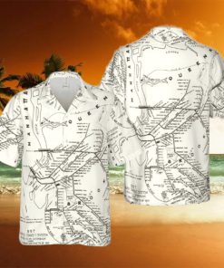 1912 Subway Map Brooklyn Rapid Transit Old Map New York City Hawaiian Shirt