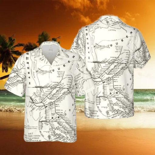 1912 Subway Map Brooklyn Rapid Transit Old Map New York City Hawaiian Shirt