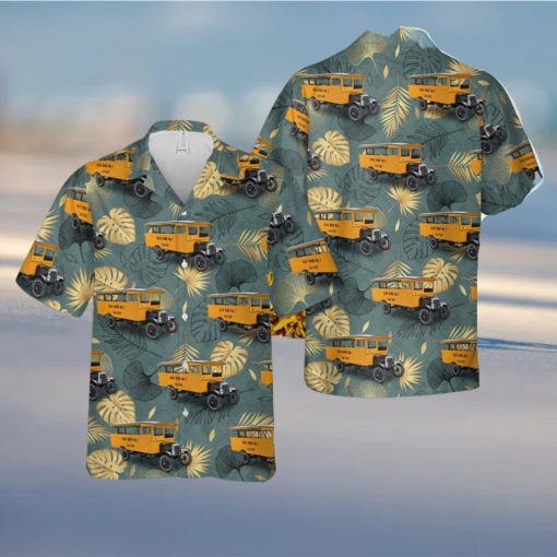 1927 Blue Bird No. 1 School Bus Aloha Hawaiian Shirt