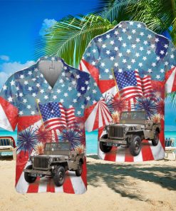 1942 Willys MB Jeep, 4th Of July Hawaiian Shirt