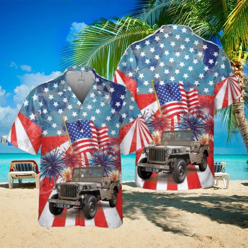 1942 Willys MB Jeep, 4th Of July Hawaiian Shirt