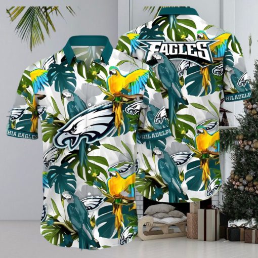 Trending NFL Philadelphia Eagles Flower Summer Hawaiian Shirt