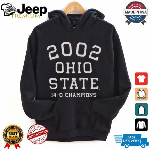 2002 Ohio State 14 0 Champions T shirt