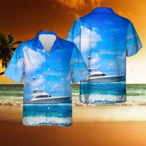 2016 Viking 70 Convertible Boat 3D Hawaiian Shirt