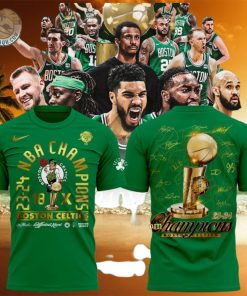 2023 2024 Champions National Basketball Association Boston Celtics 18X NBA 3D T Shirt