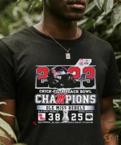 2023 Chick fil A Peach Bowl Champions Ole Miss Rebels 38 25 Penn State shirt