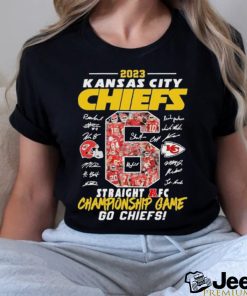 2023 Kansas City Chiefs Straight Afc Championship Game go Chiefs Signatures Shirt