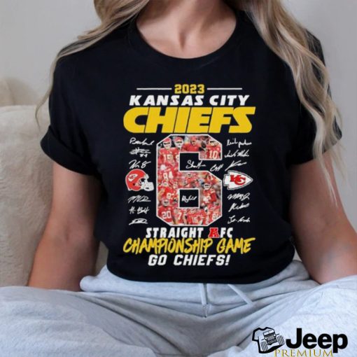 2023 Kansas City Chiefs Straight Afc Championship Game go Chiefs Signatures Shirt