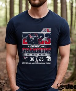 2023 Peach Bowl Champions Ole Miss Rebels 38 – 25 Penn State Nittany Lions December 30 2023 Mercedes Benz Stadium T Shirt