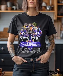 2024 AFC Championship Baltimore Ravens player signatures logo firework shirt