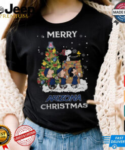 2024 Arizona Wildcats Snoopy And Friends Merry Christmas Shirt