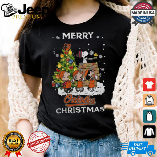 2024 Baltimore Orioles Snoopy And Friends Merry Christmas Shirt