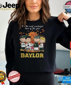 2024 Baylor Bears x Peanuts Snoopy Is The Most Wonderful Time Of The Year Shirt