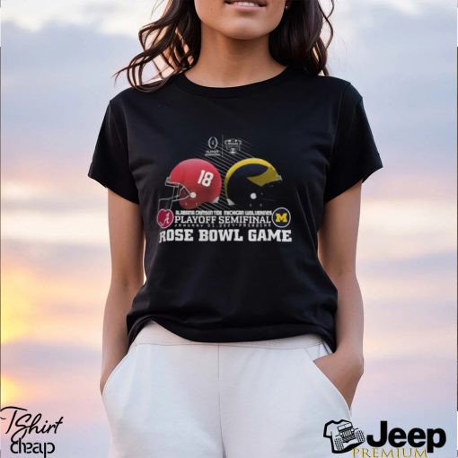 2024 CFP Rose Bowl Game Michigan Wolverines Vs Alabama Crimson Tide Shirt