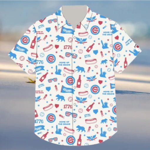 2024 Chicago Cubs Red White & Cubbie Blue Hawaiian Shirt