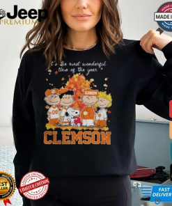 2024 Clemson Tigers x Peanuts Snoopy Is The Most Wonderful Time Of The Year Shirt